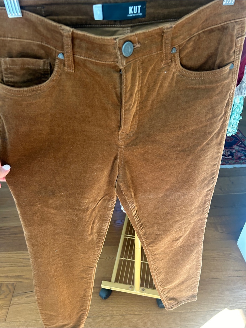 Kut from the Kloth  Rust Brown Slim Corduroy Jeans